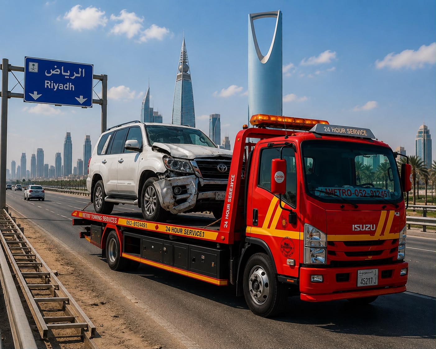 شاحنة نقل سيارات إنقاذ الحوادث
